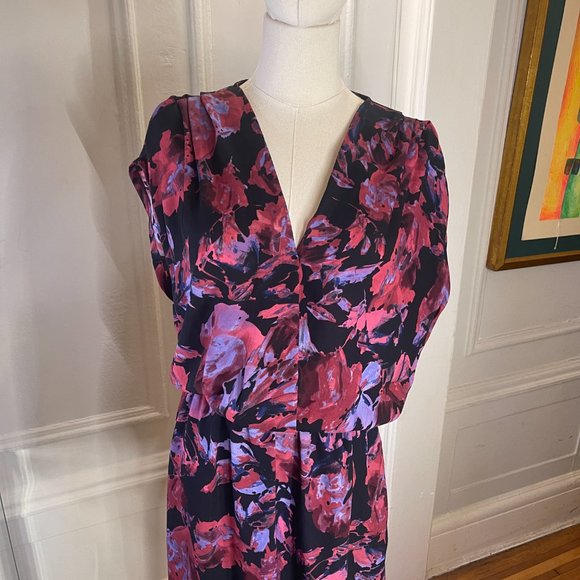 Eight Sixty Revolve Crossfront Dress Fuschia Black and Orchid - Picture 5 of 9